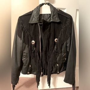 Leather and suede jacket